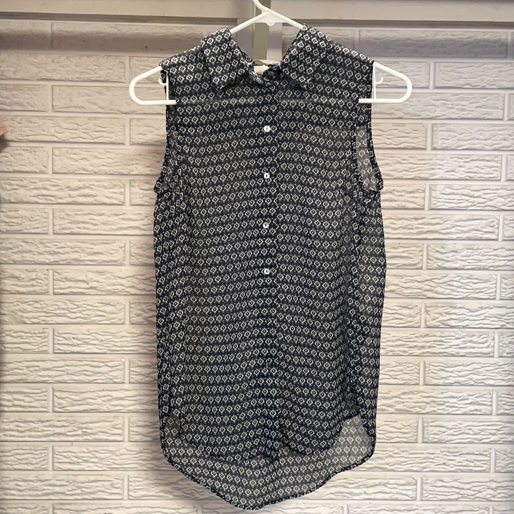 Blue Pattern Blouse